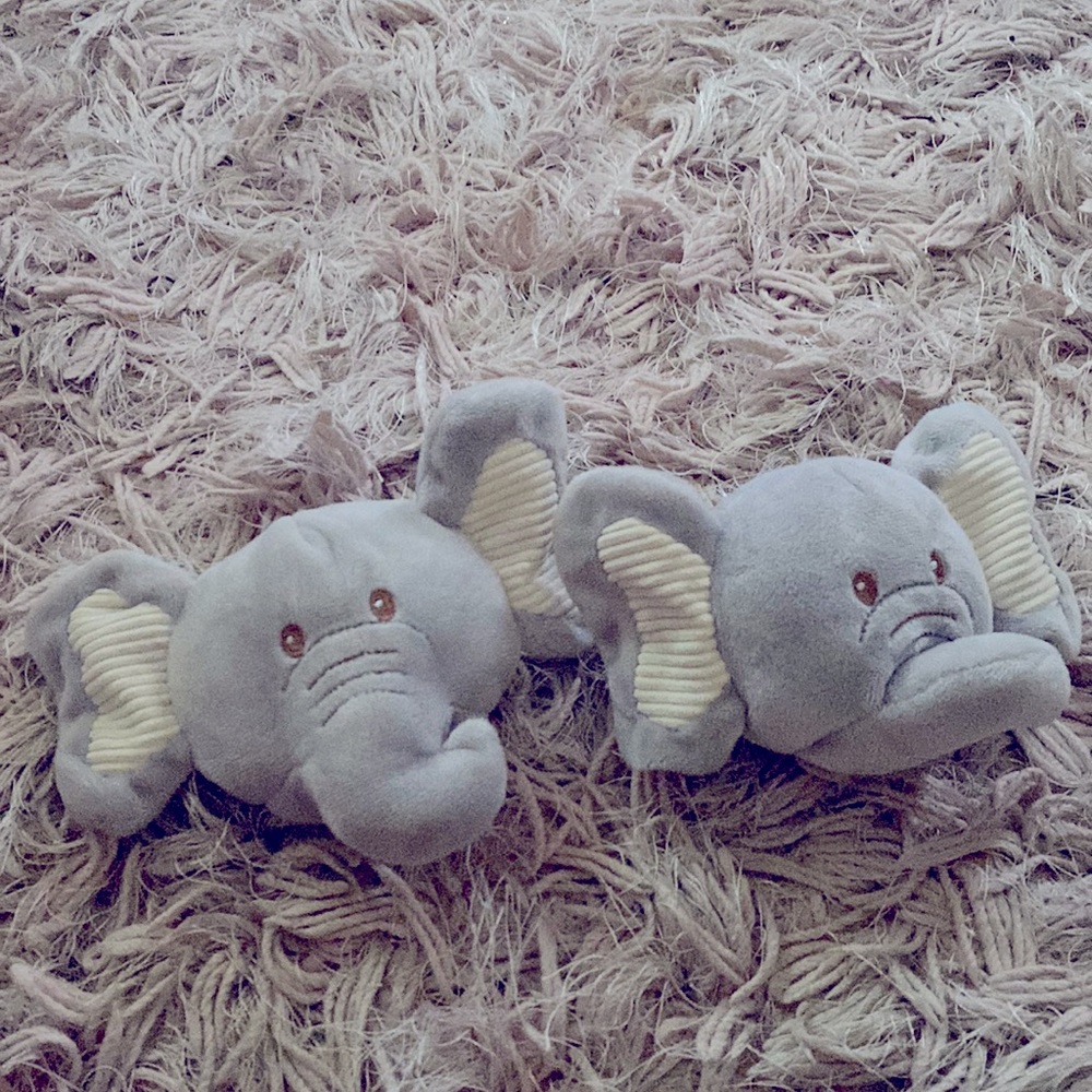 Plush Elephant car seat strap cushions